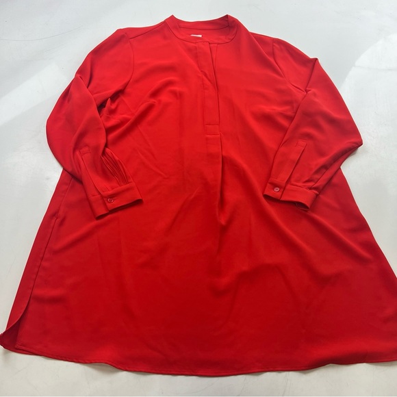 Ann Klein women’s red orange tunic 0X L54-10 - Picture 2 of 5